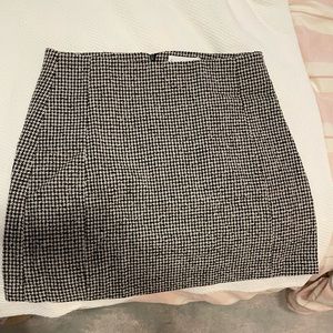 MANGO Houndstooth Mini Skirt